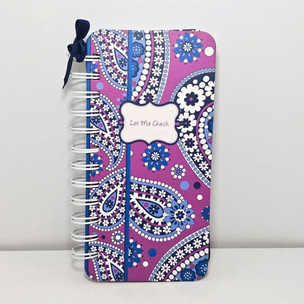 Vera Bradley Let Me Ch Checklist To-Do List Spiral Notebook 7" Boysenberry *NEW*